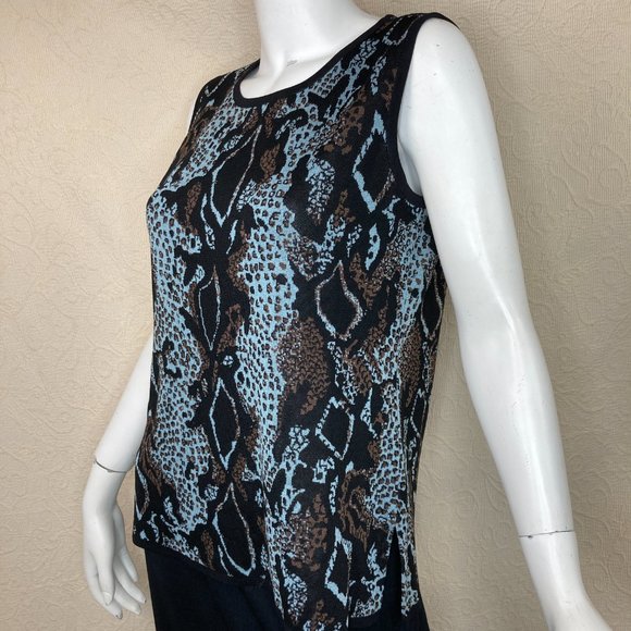 Misook 2-pc Snake Cardigan & Tank Set - Picture 10 of 16